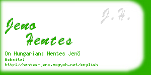 jeno hentes business card